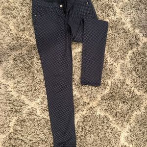 Stretch polka dot jeans
